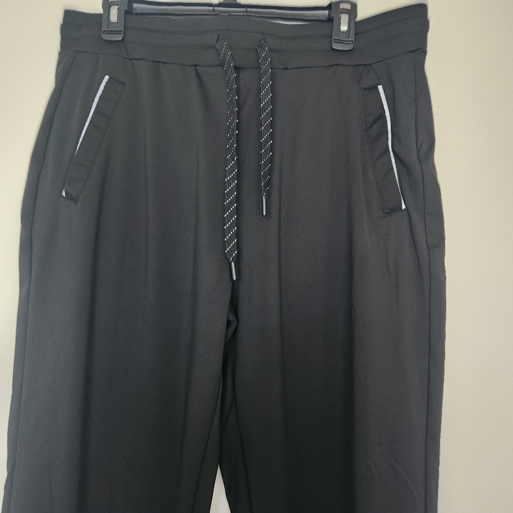 Mens 32 Degrees HEAT Joggers Black Zip Pockets Large - Picture 2 of 12